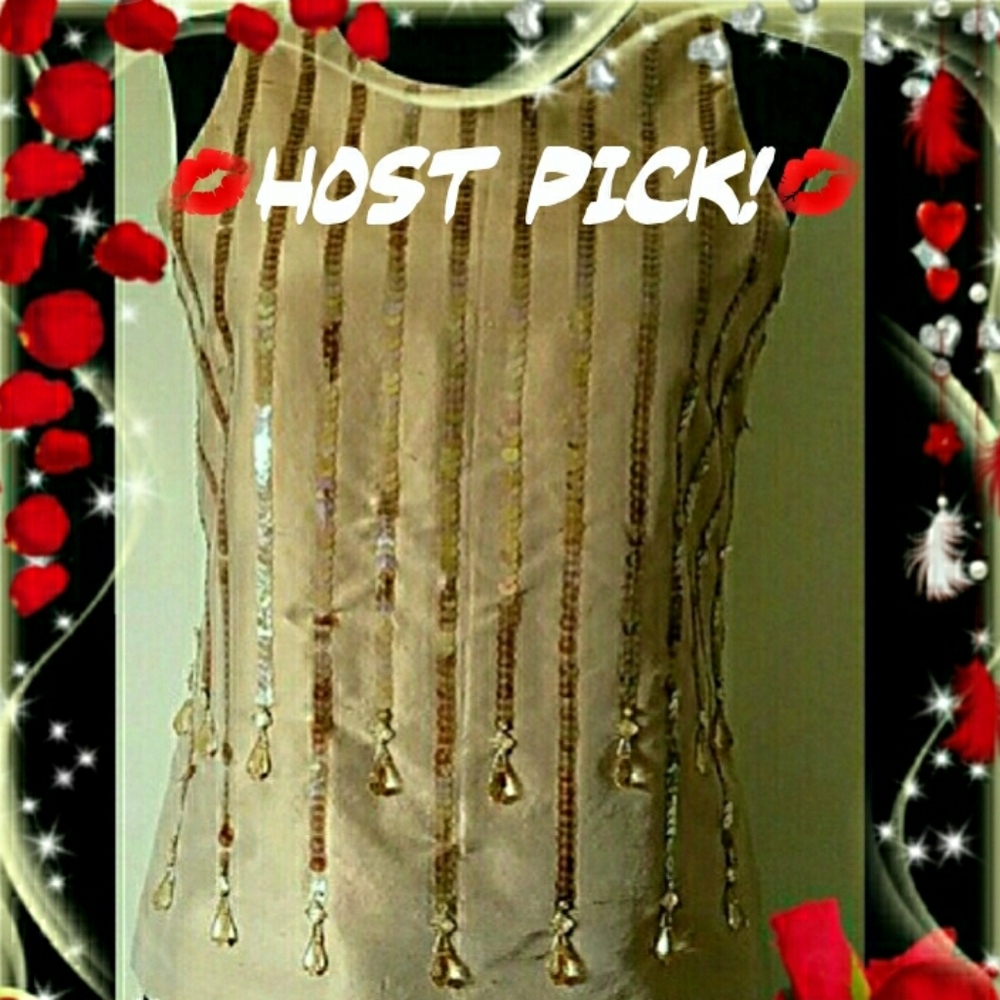 🆕Moschino Sequined Silk Top